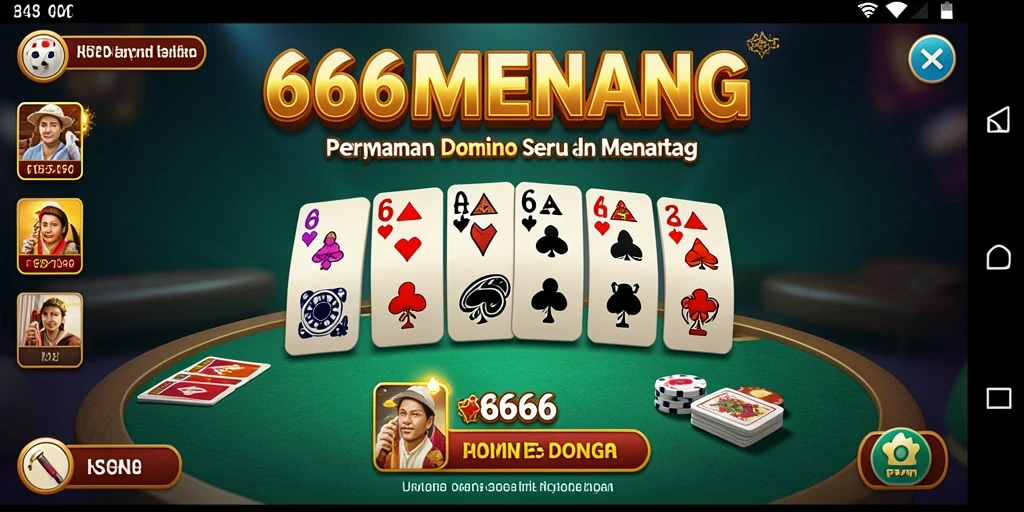 Tampilan permainan domino yang memikat dan penuh aksi.