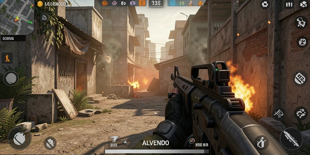 Screenshot menunjukkan aksi penuh ketegangan dalam gameplay FPS.