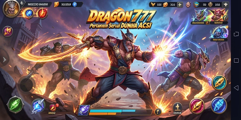 Gambaran gameplay seru dari DRAGON777 dalam aksi bertarung.