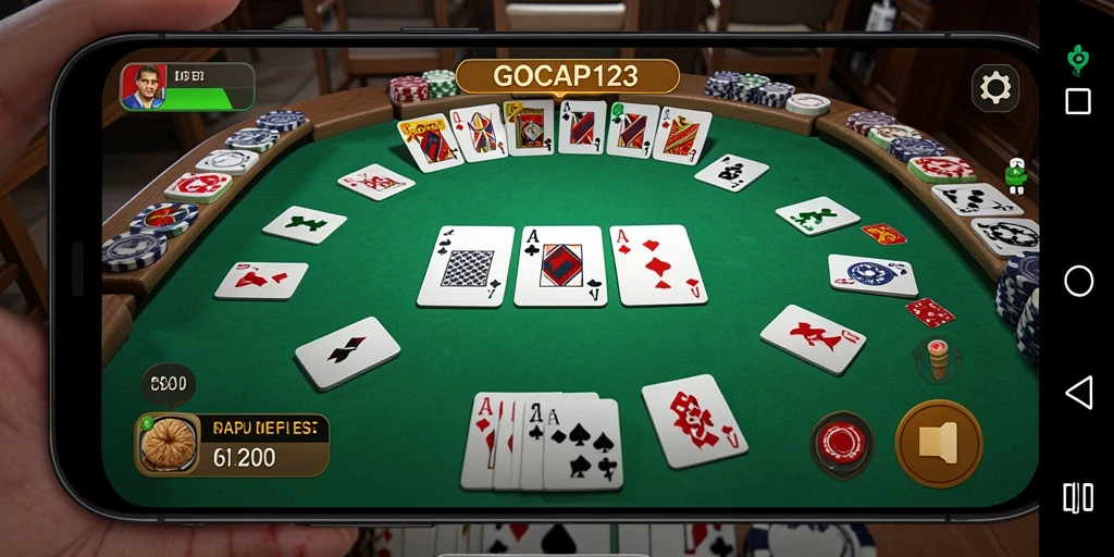 Tangkapan layar GOCAP123 menampilkan gameplay Gaple yang mengasyikkan.