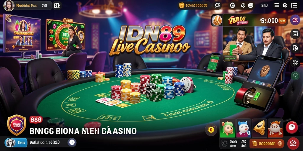 Tampilan gameplay IDN89 yang mendebarkan dengan dealer langsung.