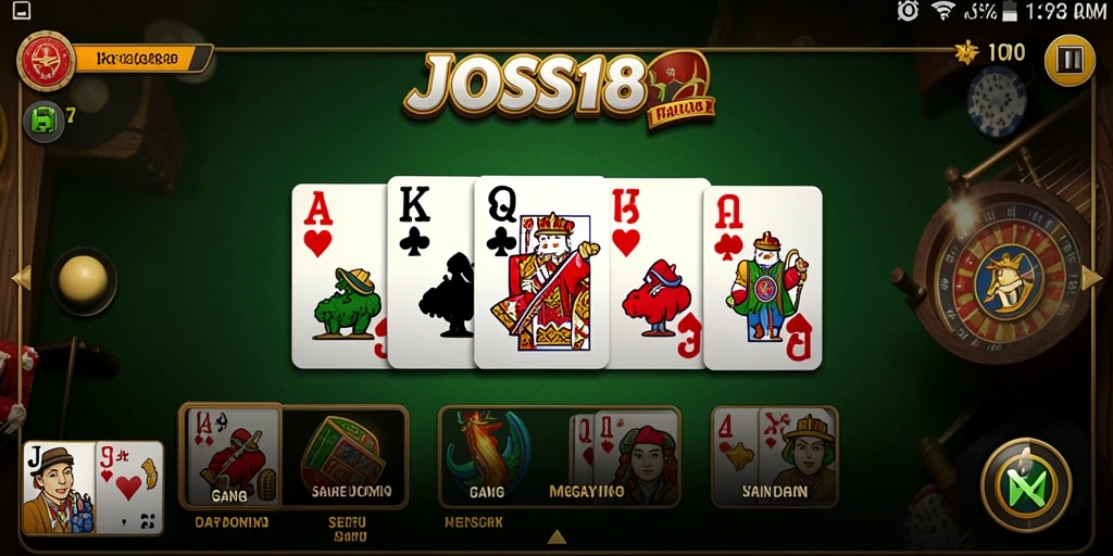 Tangkapan layar utama JOSS188 menunjukkan permainan domino yang seru dan menyenangkan.