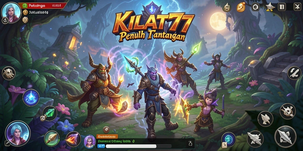 Tampilan gameplay seru KILAT77 dalam petualangan misterius.