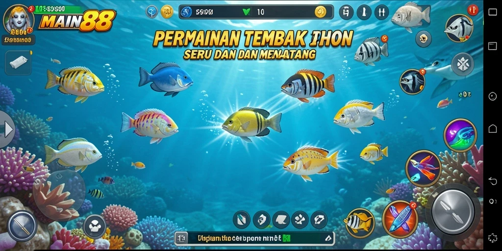 Gameplay seru Tembak Ikan di MAIN88 dengan aksi menembak yang mendebarkan.