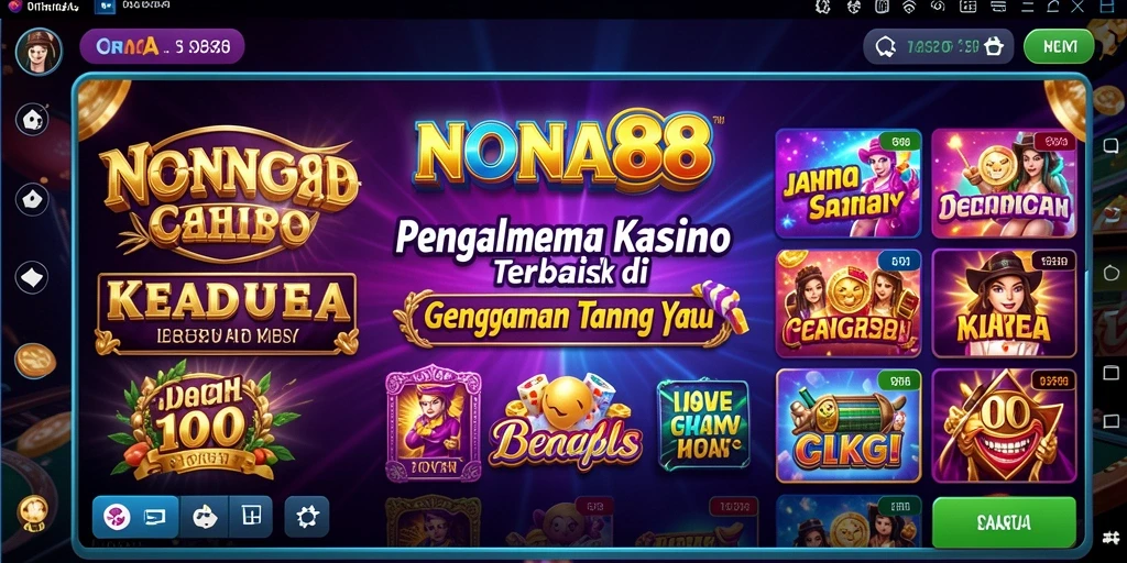 Screenshot utama NONA88 menunjukkan gameplay Kasino yang menarik dan interaktif.