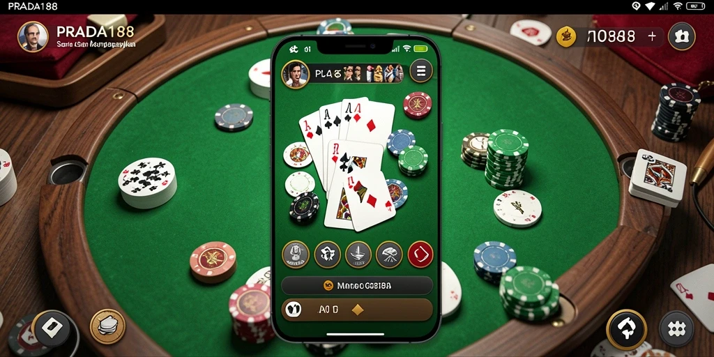 Tampilan screenshot permainan Gaple yang seru di PRADA188.