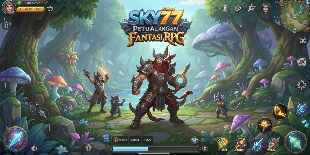 Tangkapan layar dari permainan RPG SKY77 yang menakjubkan.