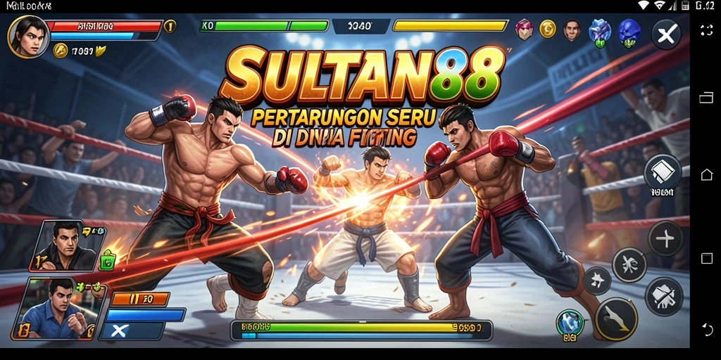Tangkapan layar pertarungan intens di SULTAN88 dengan karakter unik.