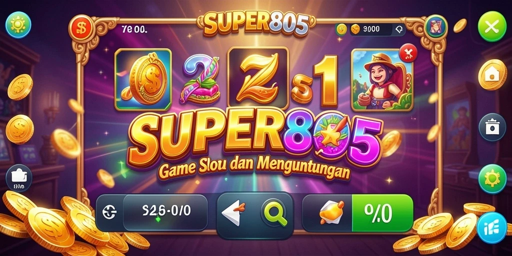 Tampilan gameplay Slot SUPER805 yang mengasyikkan dan beragam pilihan tema.