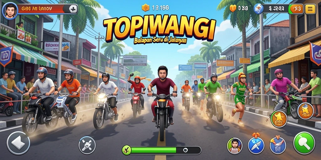 Gameplay seru di jalanan dengan karakter kendaraan yang berbeda.