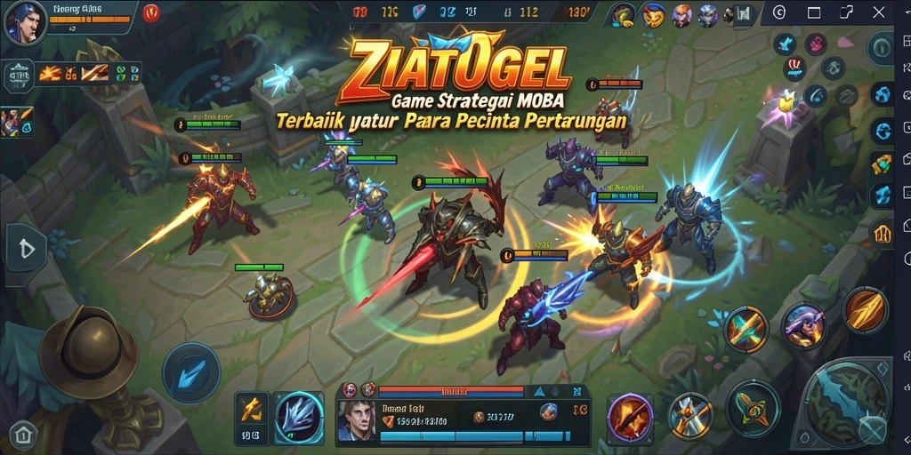Tangkapan layar gameplay ZIATOGEL yang menunjukkan karakter dalam pertempuran.